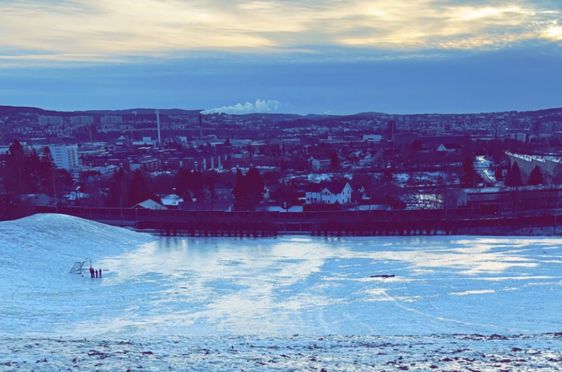 Bildet viser vinter i Oslo